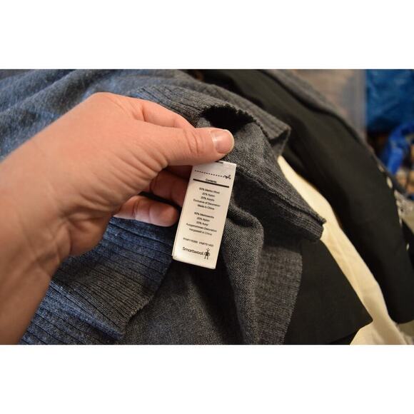 Smartwool Sweater Mens Large 1/2 Zip Gray Casual Pullover Merino Wool Blend - Picture 5 of 6